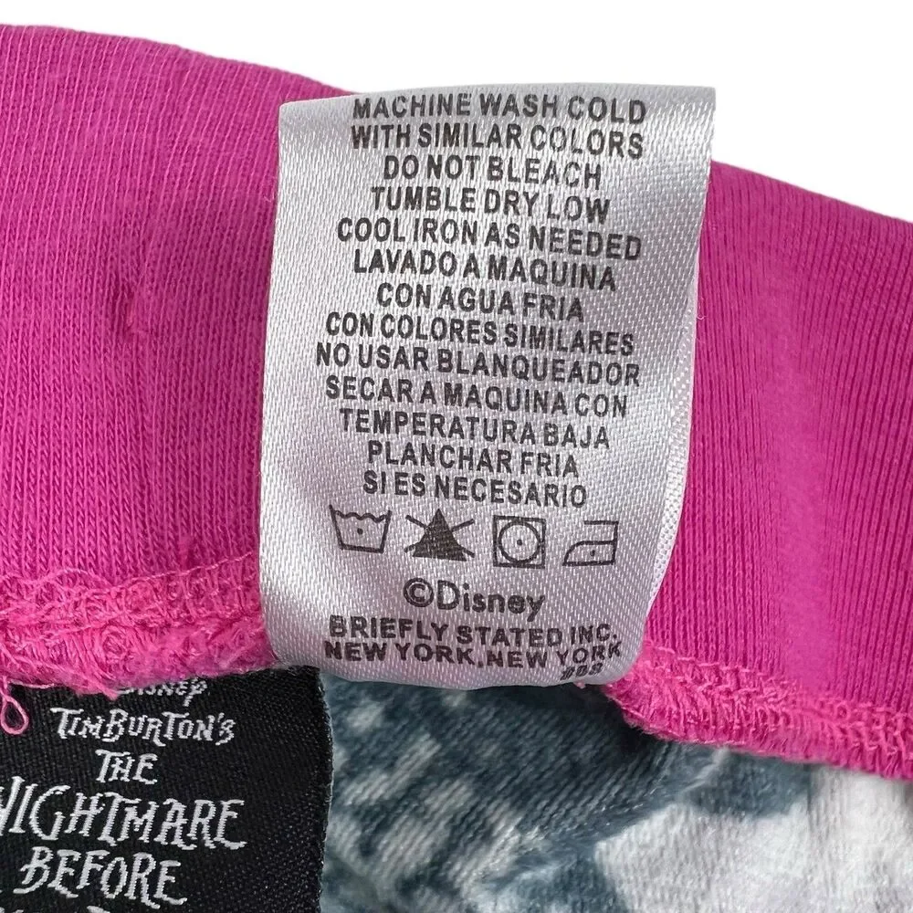 Disney Nightmare Before Christmas Black Pink Cozy Lounge PJ Bottoms Women XXL